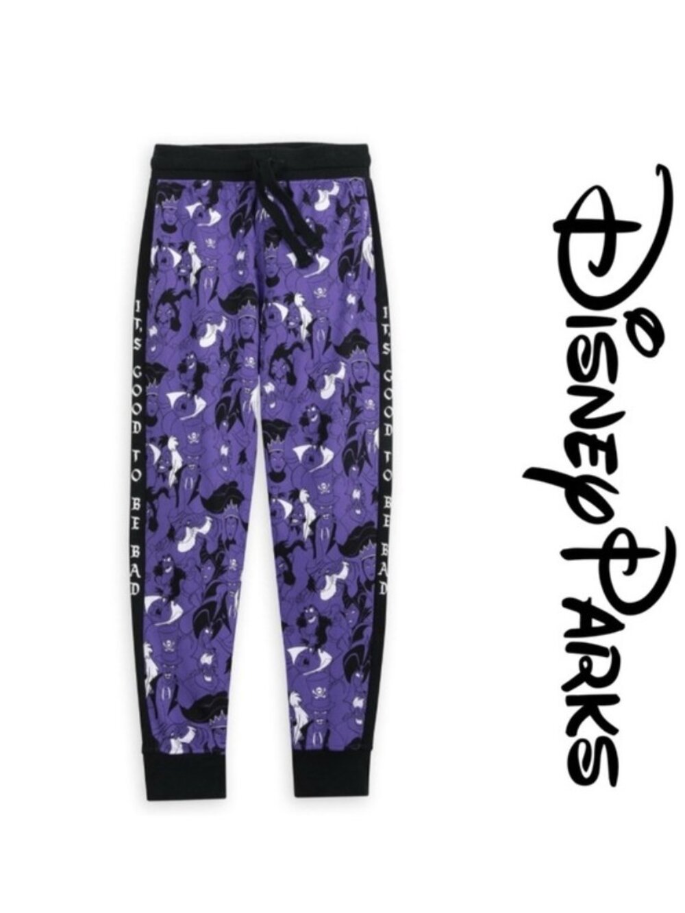 Disney Parks | Purple Villains "Its Good To Be Bad" Jogger Pants | Size Medium